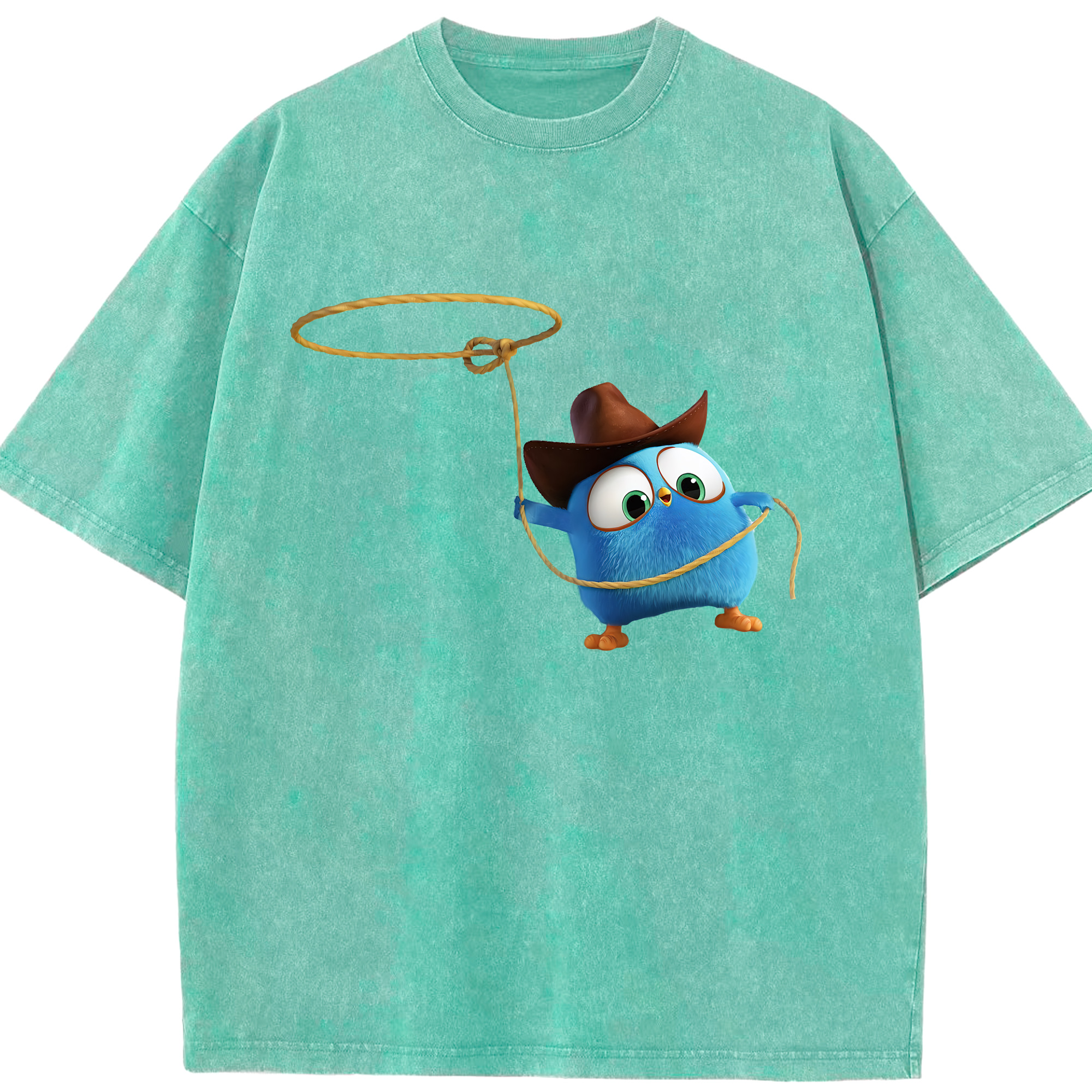 （画像用） Angry Birds アングリーバード 綿100% ヴィンテージ風 半袖Tシャツ（フロントプリント）